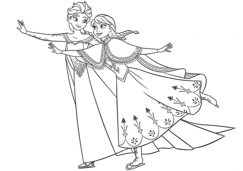 anna ve elsa 2 boyama sayfası