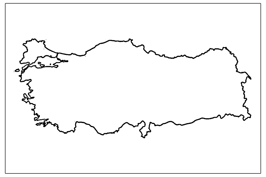 Türkiye Haritası Renklendirme boyama sayfası