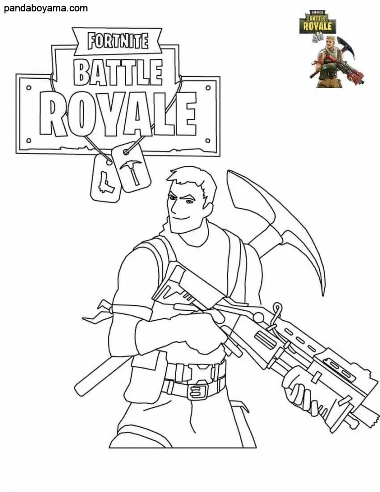 Fortnite Oyunu boyama sayfası