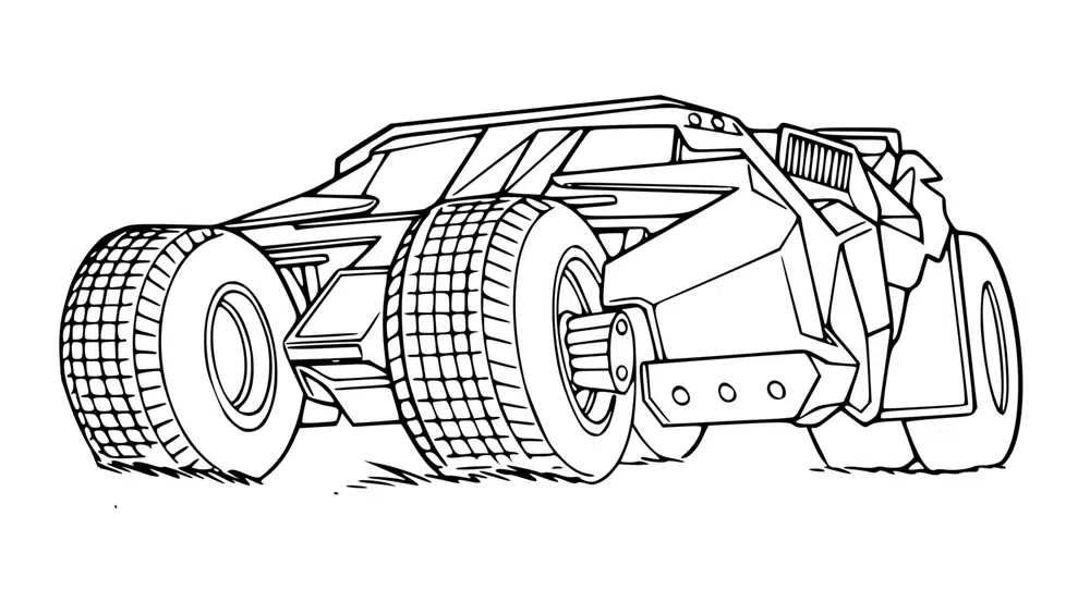 Batman Araba boyama sayfası