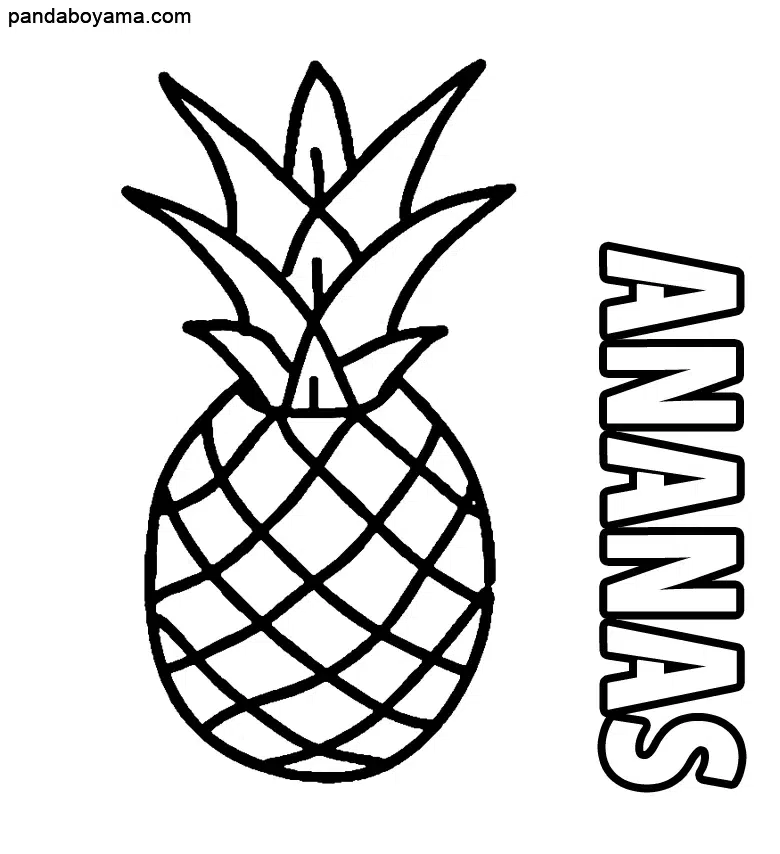 Okul Öncesi Ananas boyama sayfası