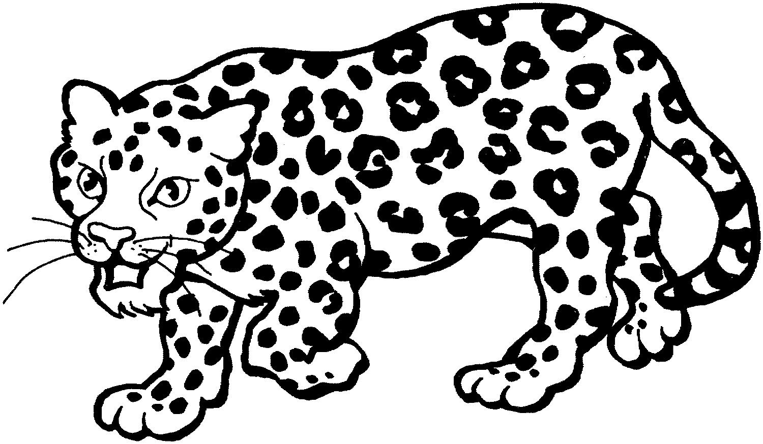 Yırtıcı Leopar boyama sayfası