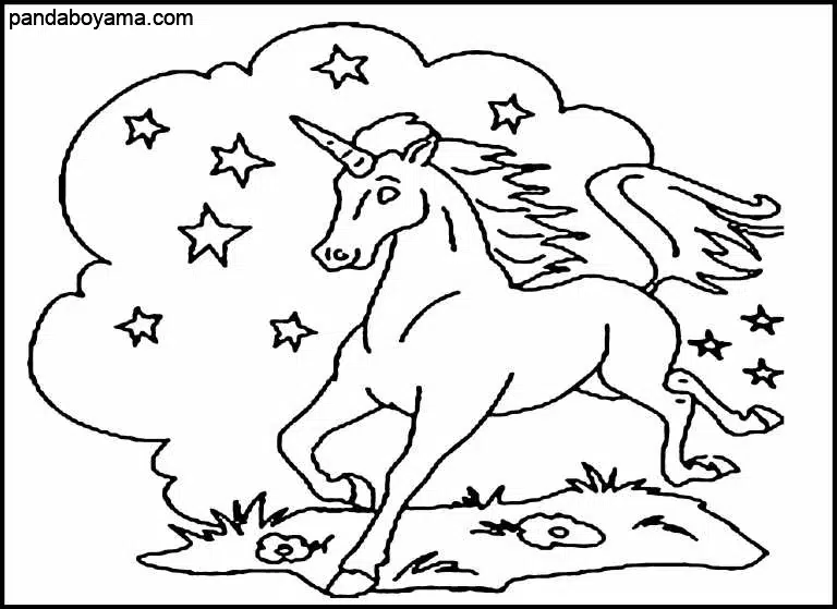 Okul Öncesi Unicorn boyama sayfası