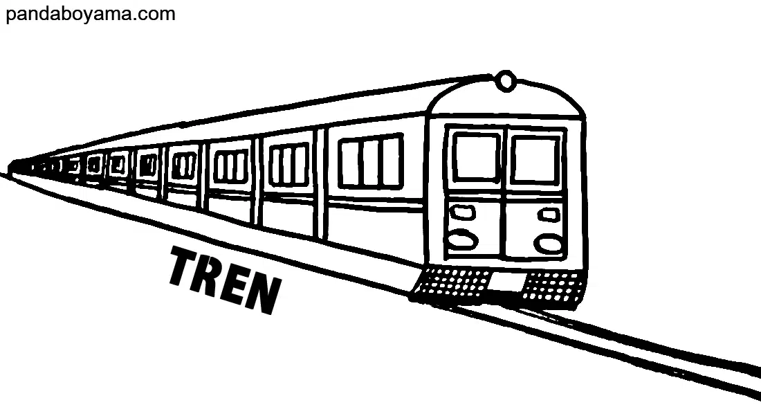 Eğitici Tren boyama sayfası