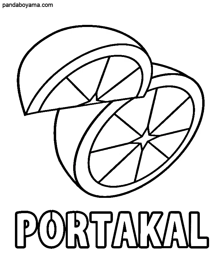 Okul Öncesi Portakal boyama sayfası