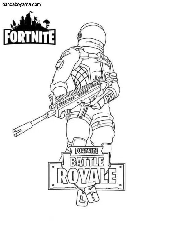 Fortnite Tehlikeli Silah boyama sayfası