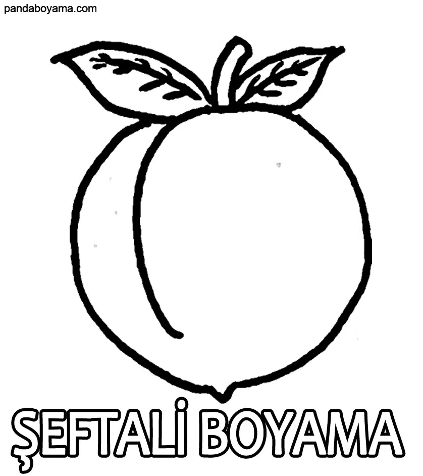 Sevimli Şeftali boyama sayfası