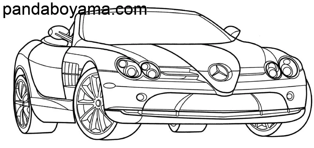 Araba Mercedes boyama sayfası